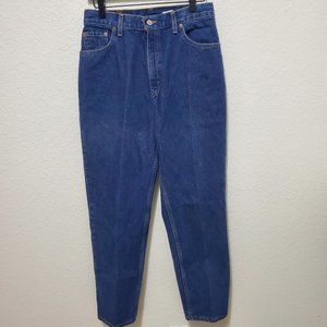 Vintage Levi's 550 dark wash relaxed fit tapered leg